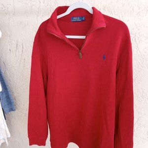 Ralph Lauren Polo Red Quarter Zipper Sweater